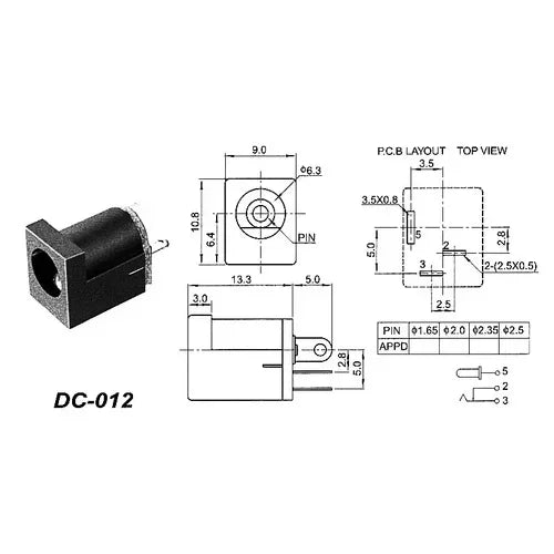 DC002/004/DC005/015 Power Socket 3.5x1.3mm 5.5x2.1mm 5.5x2.5mm DC Power Socket USB Three-Leg Direct Plug Socket Female Connector