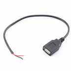 1/2/5PCS DIY USB Power Supply Cable 30cm USB 2.0 A Female Male 2/4 Pin Wire Jack Charger 5V Charging Cord Extension Connector