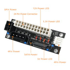 Power Supply Board Sync Extender Cable Add2psu Dual PSU Power Adapter for Graphics Card Mining ATX 24Pin to Molex 4Pin/SATA/6Pin