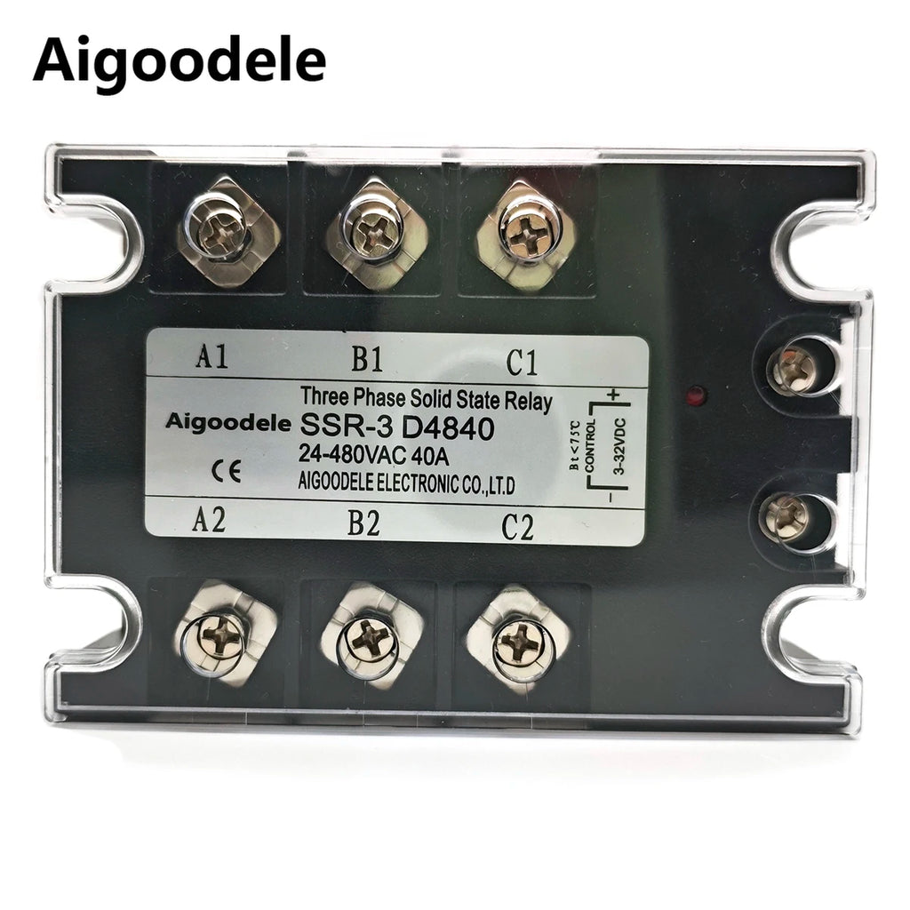 3 Phase DC-AC 10A 25A 40A DA 60A 80A 100A Three Phase SSR 3-32V DC Control 24-480V AC Solid State Relay SSR JGX-3 D4840