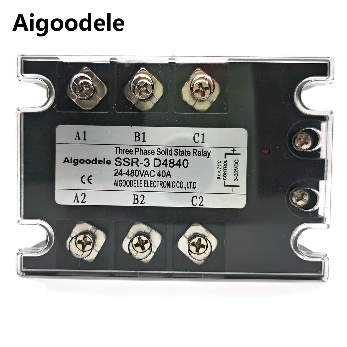 3 Phase DC-AC 10A 25A 40A DA 60A 80A 100A Three Phase SSR 3-32V DC Control 24-480V AC Solid State Relay SSR JGX-3 D4840