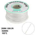 0.58mm Wire OD 200M 250M Electrical Wire Wrapping Wire Tin Plated Copper Wire PCB Solder Cable P/N DM-30-1000 30 AWG for Laptop