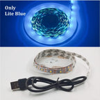 5M USB LED Strip Light 5V 3528 1 Meter 5 Meter Warm Cool White Pink Green Blue Red SMD Ribbon Ceiling Cabinet Light Waterproof
