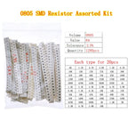 0402 0603 0805 1206 2512 0ohm-10Mohm SMD Chip Fixed Resistor Assortment Kit Electronic components sample pack
