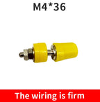 1PCS/5PCS M4X36 Pure Copper Terminal 4mm Banana Jack Socket 20A Binding Post Banana Plug Connector