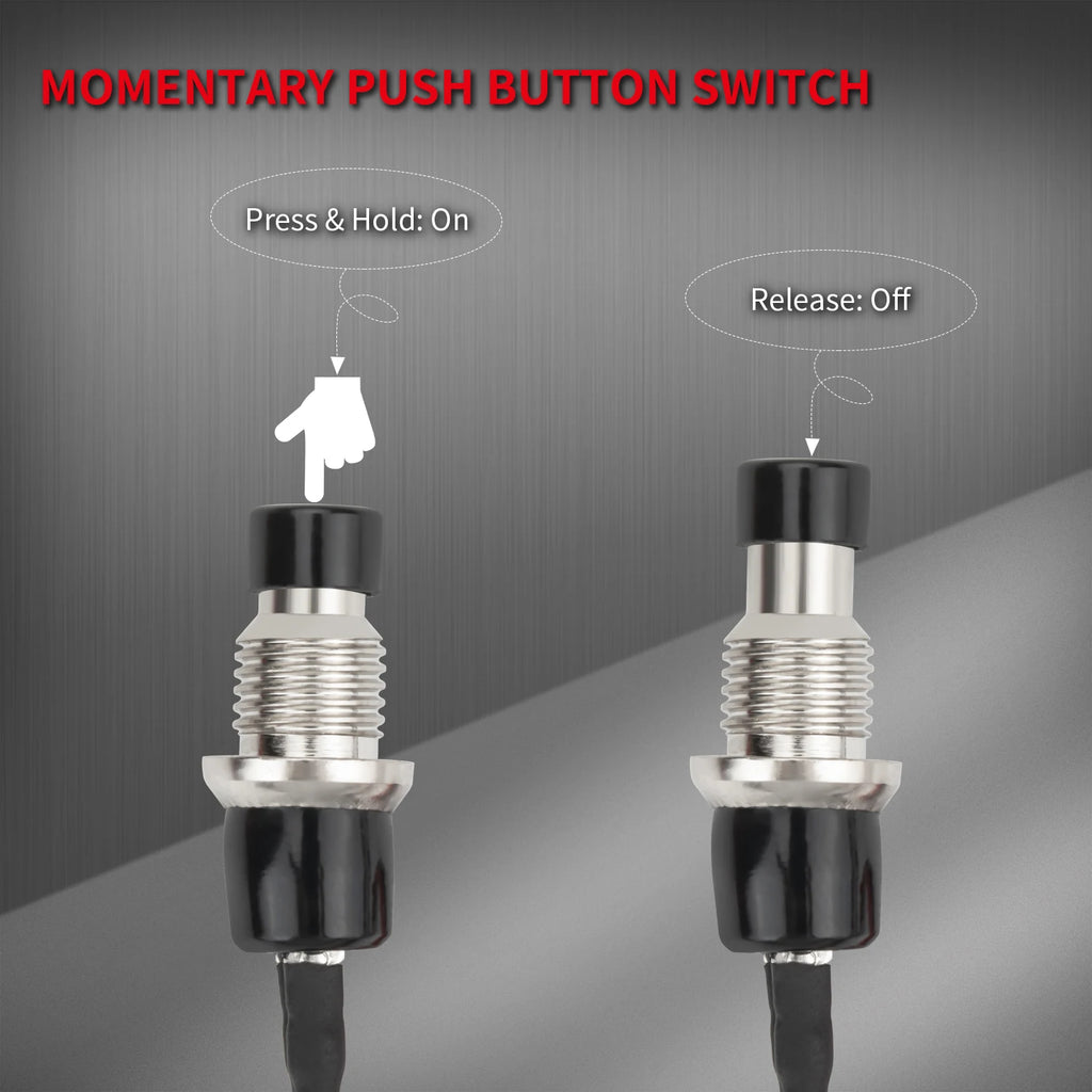 10PCS Momentary Push Button Switch 1A 250VAC Small Pushbutton Switch Wired OFF/(ON) Momentary Switch SPST Mini Switch 2 Pin