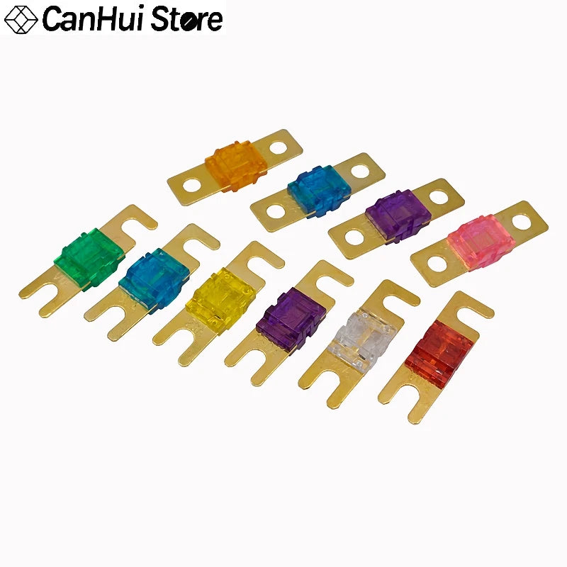 1-5pcs Mini 32V Auto Stereo Audio AFS Fuse 20A 30A 40A 50A 60A 70A 80A 100A 125A 150A 200A ANL Gold Plated Stud Car Fusibles