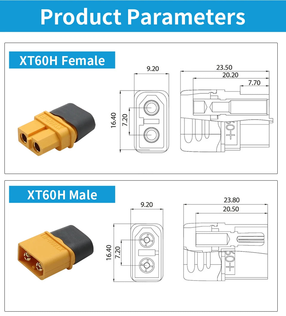 OMCH XT60 12/14AWG XT90 10AWG Male Female Plug Battery Connector With Silicone Wire Cable For RC Airplane Lipo Battery Drone Car