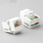 10Pcs RJ45 CAT5e Ethernet Network Keystone JackClip Module Wall Plug Connector-F(x)