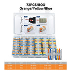 TOMZN Lever Wire Connectors 30/72 Pcs 2 Way 3 Way Quick Terminal Block, Push-in Tool-Free Reusable Splicing Wire Connector 32A