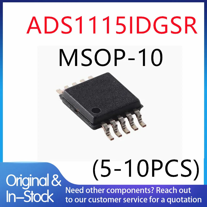 (5-10piece)100% New ADS1115IDGSR ADS1115IDGS ADS1115 MSOP-10 Chipset