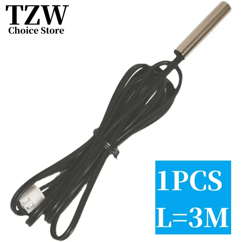 TZW 20CM 30CM 40CM 50CM 1M 2M 3M 5M 10M NTC Thermistor Temperature Sensor Waterproof Probe Wire 10K 1% 3950 W1209 W1401 Cable