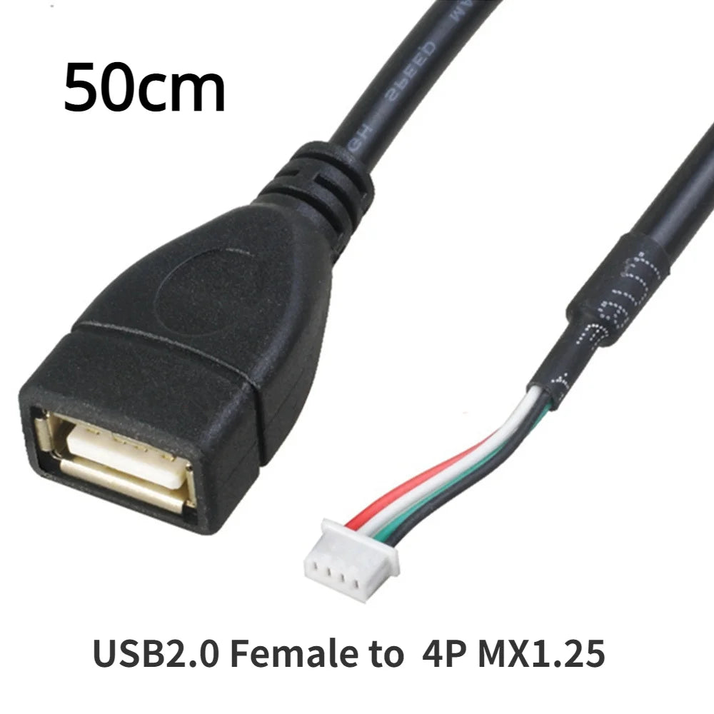 USB to 4P xh2.54 cable USB to 4P MX1.25 USB to PH2.0 Cable USB to Dupont 4 pin Cable 30cm