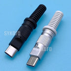 USB 3.1 24Pin Type-C Male 5 Solder Joints For Mobile Phone Fast Charging 3A C TO C With CC Solder Pad Repair DIY Data Plug