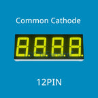 LoCNService 30PCS 0.56Inch Digital Tube LED Display 4 Bit Red Yellow Green Blue White Common Anode / Cathode 7 Segment 0.56 inch