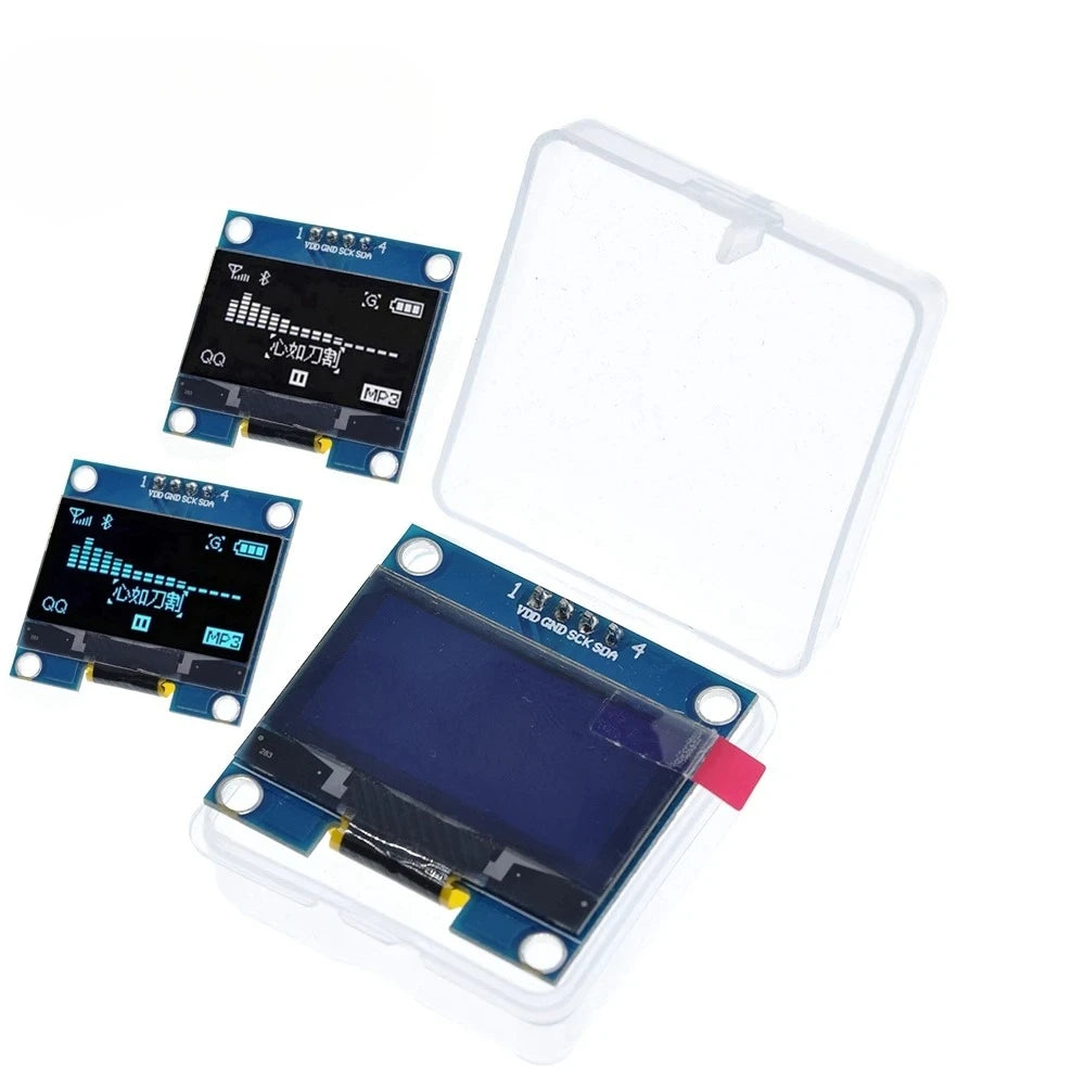 1.3-inch LCD Screen Suitable For DIY Desktop Robot Screen Blue and White I2C IIC Communication 12864 OLED Display Module 4-pin