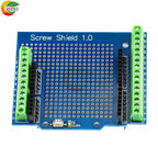 Proto Screw Shield PCB Expansion Board for Arduino Open Source Reset Button for Breadboard 3.81 Terminal Double-sided Solder DIY