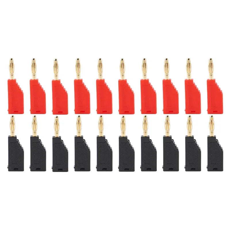 20Pcs 2MM Stackable Copper Nickel Plated Banana Plug Soldering Electrical Connector DIY Tools