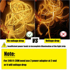 12V 24V 320Leds/M COB Neon Strip Waterproof 3000K 4000K 6000K Home Decor High Brighter Flexible Ribbon Rope LED Light 0.5M-20M