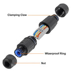 6pcs Upgraded Junction Box Outdoor Waterproof IP68, CDF 3P 3Pole Wire Connector, Replaceable Lever Wire Connectors for AWG 28-12