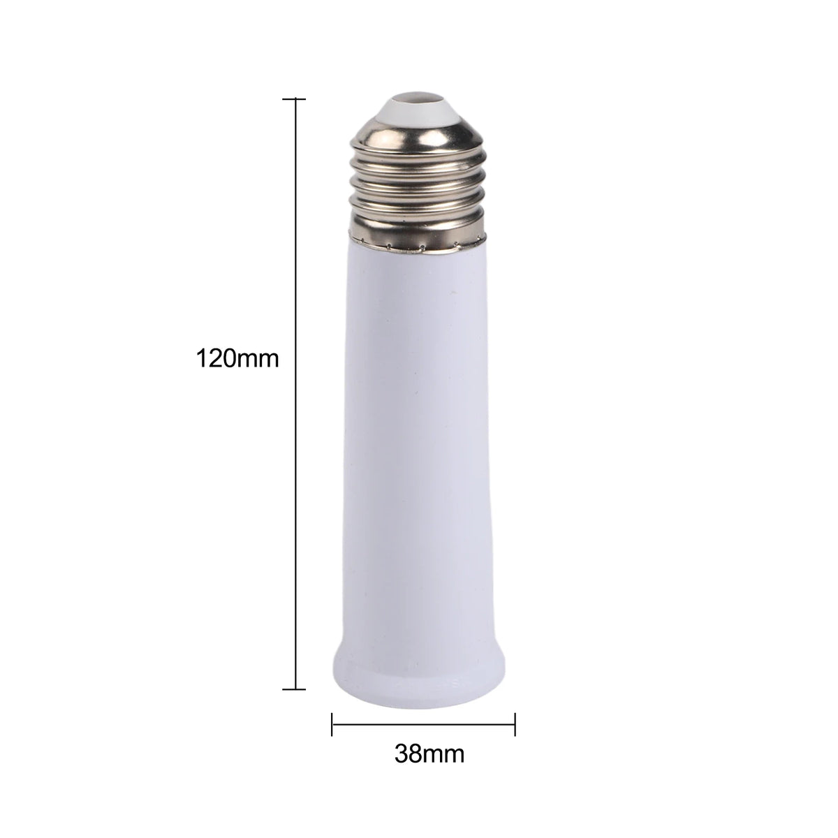 For E27 Extension Adapter Socket for For E27 Screw Base Lighting Devices Including Pendant Lights and Recessed Fixtures