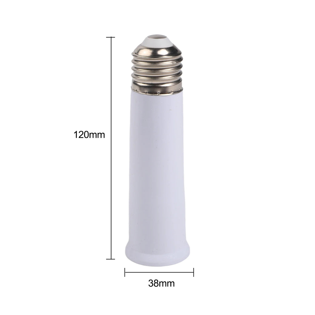 For E27 Extension Adapter Socket for For E27 Screw Base Lighting Devices Including Pendant Lights and Recessed Fixtures