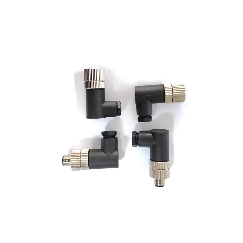 5 PCS M8 3/4/5/6/8 Pin Waterproof  ELBOW Sensor Connector Male&Female Aviation Plug&Socket D Type Screw Lock