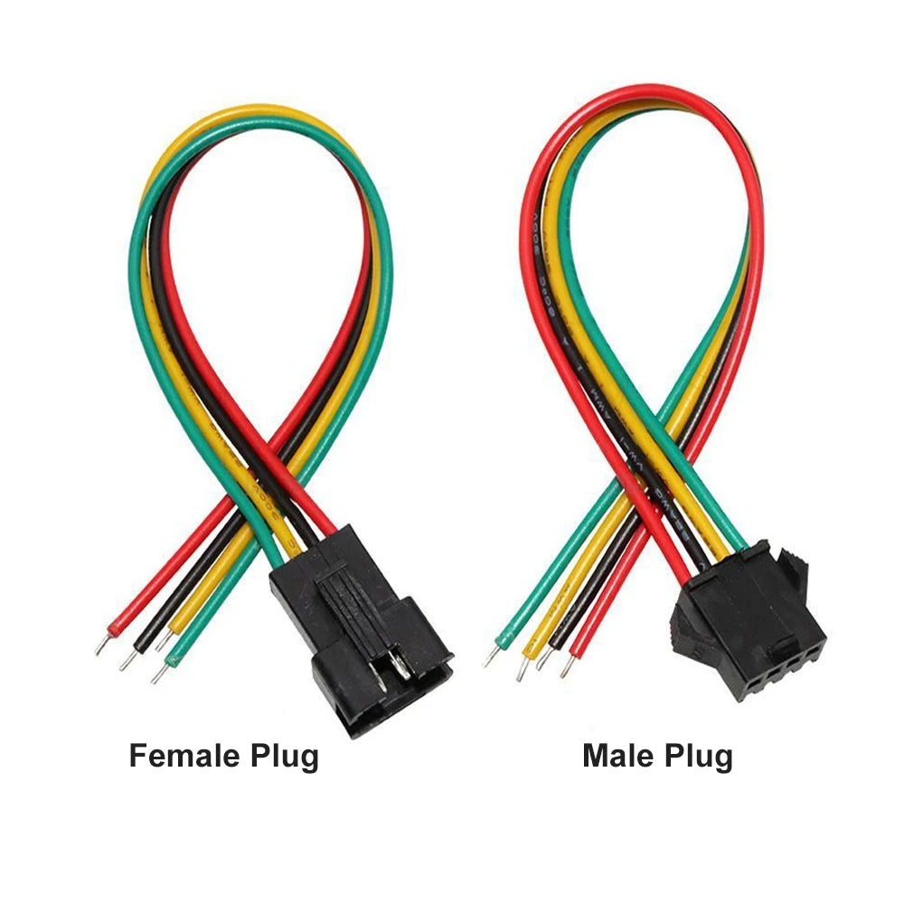 5-50 Pairs Male/Female JST SM Connector 15cm 2Pin 3Pin 4Pin 5Pin 6Pin Wire Cable For WS2812B SK6812 WS2811 RGBW LED Strip Driver