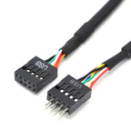1/3/5/10Pc USB 3.0 to USB 2.0 Converter 20Pin Male/Female to 9Pin PC Motherboard M/F Data Cable Adapter Extend Cord for Computer