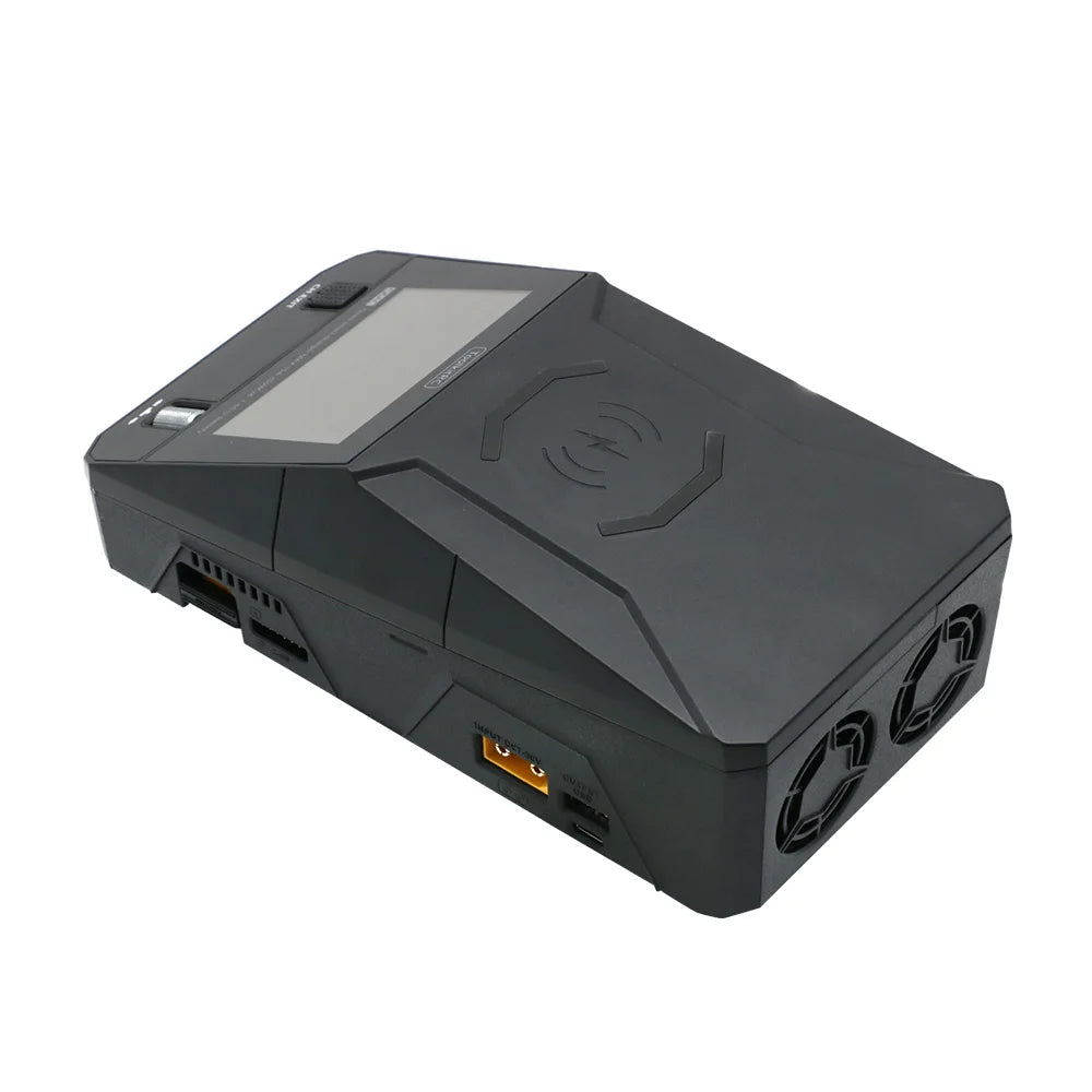 ToolkitRC Q6AC Charger AC 400W/ DC 1200W 4CH Built-in 65W USB Output 15W Wireless Charger For RC 1-6S Lipo LiHv Battery