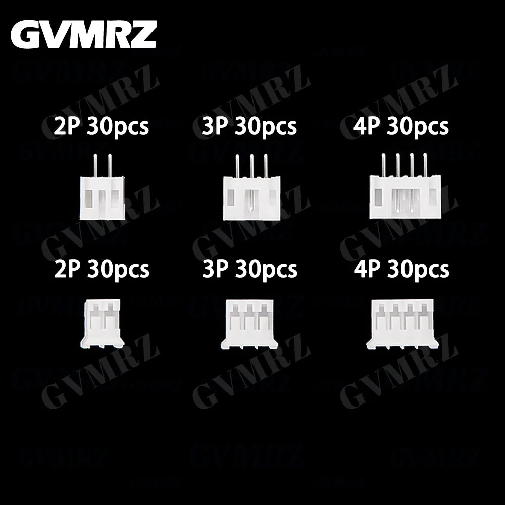 180PCS PH2.0 JST Male Female Plug Socket PH 2.0mm Connector kit Straight Pin 2P 3P 4P Pitch 2.0mm