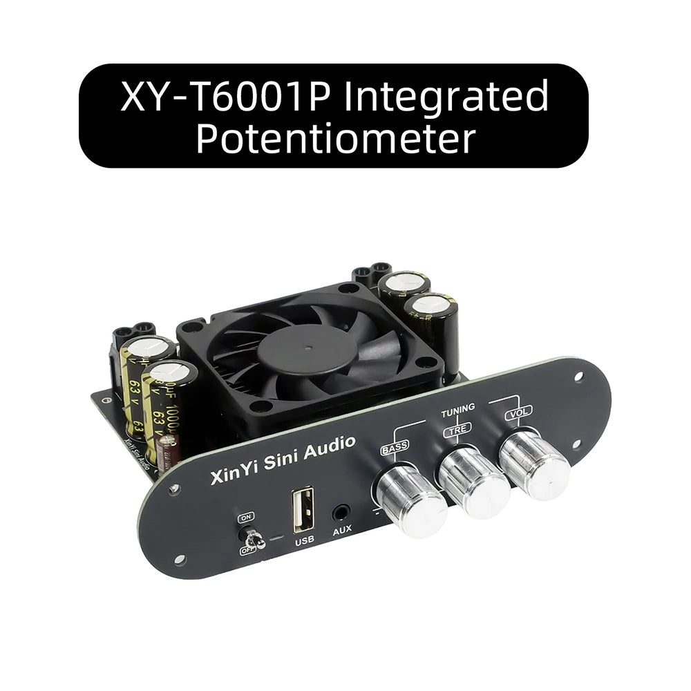 XY-T6001P Mono 600W Amplifier Board TPA3255 DC 19-51V TWS True Wireless Bluetooth 5.0 AUX USB APP Control for Car Home Audio DIY
