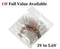 50PCS IN 1N4730A/3.9V 1N4731A/4.3V 1N4732A/4.7V 1N4733A/5.1V 1N4734A/5.6V 1W Zener Diode 1N4727A 3V/ 1N4728A 3.3V/ 1N4729A/3.6V