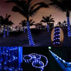 Solar String Lights Outdoor Waterproof LED Strip Rope Tube Lamp Christmas Fairy Garland String Lights for Garden Tree Yard Fence