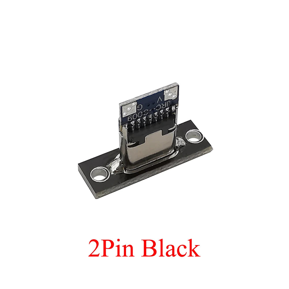 1/6/10Pcs USB Type C Female Connector with Fixing Plate 2P 4P 6 Pin DIY Repair Type-C USB Jack Socket Charging Port