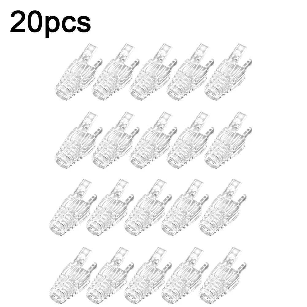 Transparent RJ45 Plug Ethernet Network Cable Connector Boots Cover Strain Relief Boot Cat5e Cat6 Protective Caps for Laptop