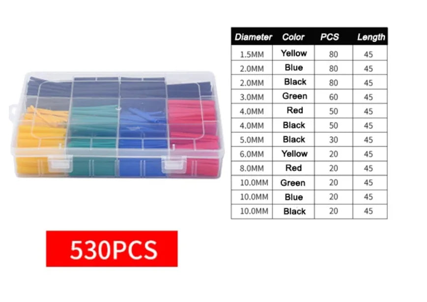 2：1 Thermoresistant Tube Heat Shrink Wrapping Kit Assorted Wire Cable Sulation Sleeving 3:1  Heat Shrink Tubing