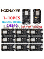 1-10pcs/ESP8266 NodeMCU LUA CH340 ESP-12E WiFi Internet Development Board 4M Flash Serial Wireless Module for Arduino Type-C USB