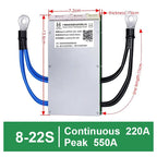ANT BMS 8-22S 24-72V Smart BMS with BT UART App Control  for Lifepo4/Li-ion/LTO Free Software  40A 80A 110A 130A 170A 220A 340A