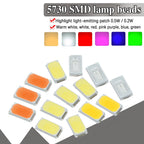 100pcs 5630/5730-CW/WW 0.5W-150Ma 50-55lm 6500K White Light SMD 5730 5630 LED 5730 diodes (3.2~3.4V)