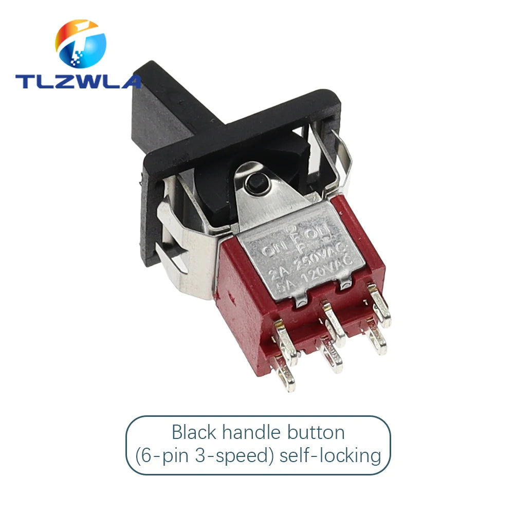 1PCS SH T80-R Series Mini Paddle Toggle Switch Square Snap-in Panel Mount 5A/125VAC