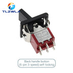 1PCS SH T80-R Series Mini Paddle Toggle Switch Square Snap-in Panel Mount 5A/125VAC