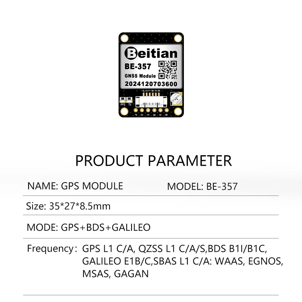 Beitian BE Series BE-180 - BE-882 GNSS Module Ublox M10 TTL Built-in IST8310 Compass BDS GPS GALILEO FPV UAV Flight Control