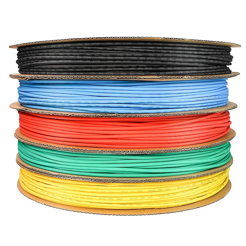 5M Heat-Shrink Tubing Heat Shrink Tube Wire Repair Protector Cable Connector Insulation Sleeving Black Red Termoretractil