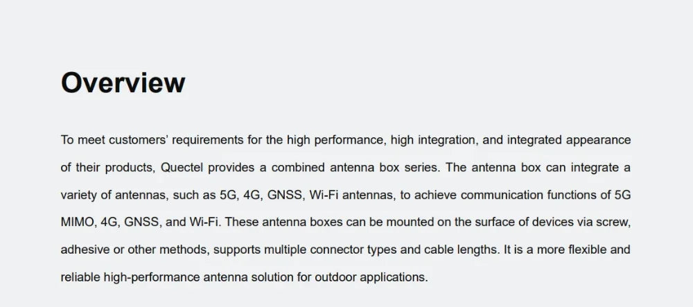 Quectel Multi-Band High-Gain 5G/GNSS Positioning 5-in-1 Combination Antenna 4G LTE MIMO GPS Dual-Band Antenna SMA 300mm Cable
