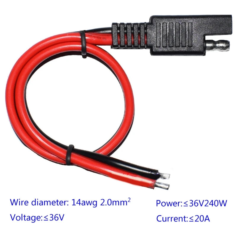 SAE Battery Charger Cable 14AWG-Cigarette Lighter Plug SAE Quick Release Adapter Extension Charging Cable Wiring Harness