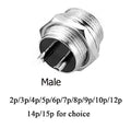 1pcs GX12 GX16 GX20 Air Aviation Connector 2/3/4/5/6/7/8/9/10/11/12/14/15Pin Panel Nut AV Power Plug Socket Core Wire Connector