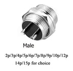 1pcs GX12 GX16 GX20 Air Aviation Connector 2/3/4/5/6/7/8/9/10/11/12/14/15Pin Panel Nut AV Power Plug Socket Core Wire Connector