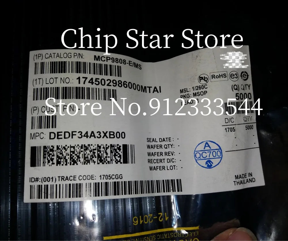 5-100pcs  MCP9808-E/MS  MCP9808T-E/MS  MCP9808  MSOP8  Temperature Sensor IC 100%New And Original