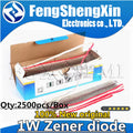 2500pcs/lot 1W Zener diode DO41 3.3V-24V 1N4728A 1N4730A 1N4732A 1N4733A 1N4735A 1N4736A 1N4738A 1N4740A 1N4742A 1N4744A 1N4749A